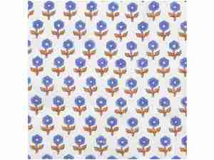 Indian Block Prints Flowerling BPCT-10-FWG Violet by Fableism